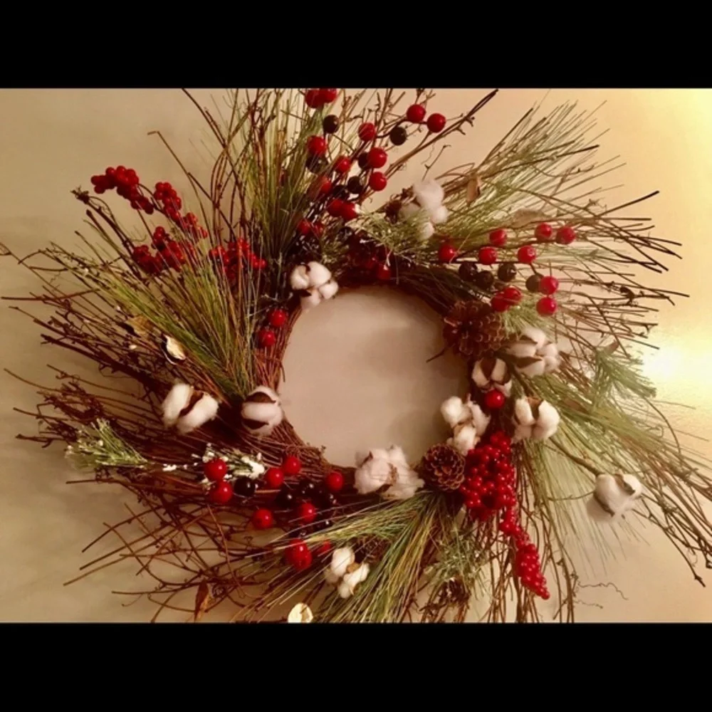 New Christmas Winter Farmhouse Twiggy Wreath